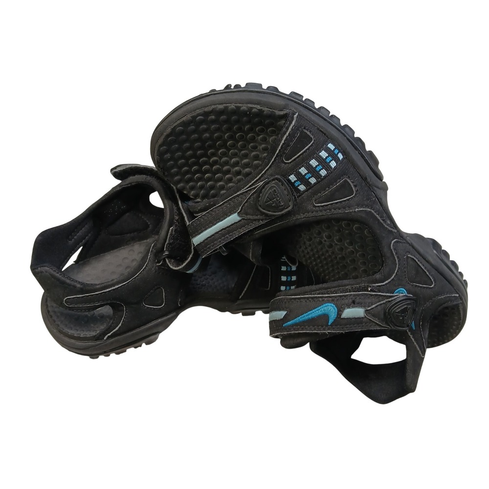 Nike ACG All-Trac Womens Black Blue Strappy Hiking‎ Sport Sandals Size 4